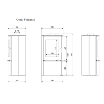 Печь камин Kratki Falcon 9
