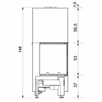 Каминная топка  EdilKamin Windo 2 50 V