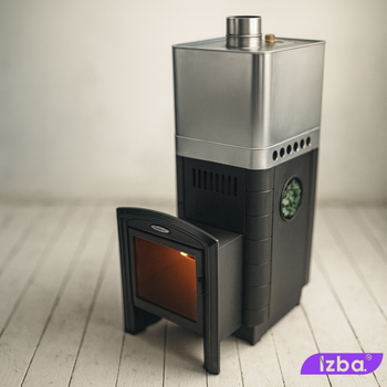 Банная печь ТМФ Бирюса 2013 Carbon Витра ЗК антрацит