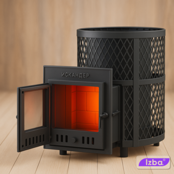 Чугунная банная печь GFS Искандер 18 М в сетке