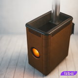 Банная печь ТМФ Аврора Inox ДА Иллюминатор терракота