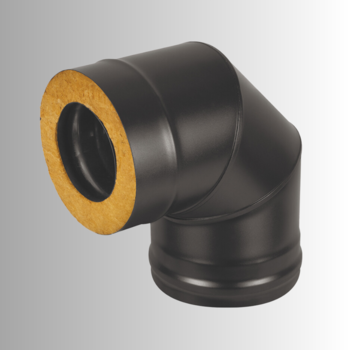 Сэндвич-колено BLACK 90 градусов 120x200 мм (AISI 430/0,5мм + Оц.)