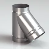 Тройник одностенный 45 градусов AISI 430 240 мм 0.5 мм