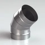 Колено одностенное 45 градусов AISI 430 240 мм 0.5 мм