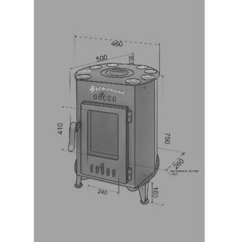 Отопительная печь Бренеран Канадка в сетке серебро